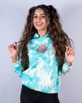 tie & dye hooded sweatshirt