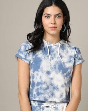 tie & dye hooded t-shirt