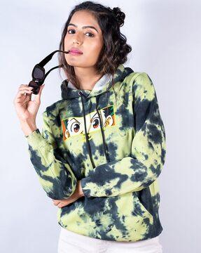 tie & dye hoodie with kangaroo pocket