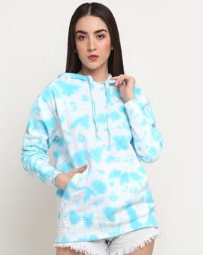 tie & dye hoodie with kangaroo pockets