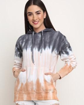 tie & dye hoodie with kangaroo pockets