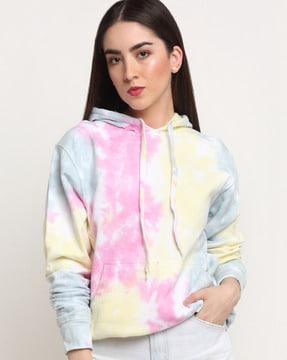 tie & dye hoodie with kangaroo pockets