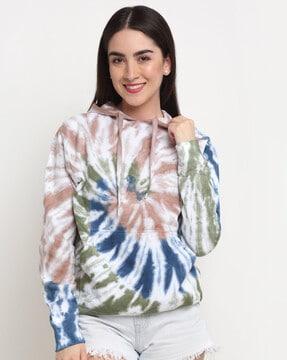 tie & dye hoodie with kangaroo pockets