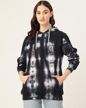 tie & dye hoodie with kangaroo pockets