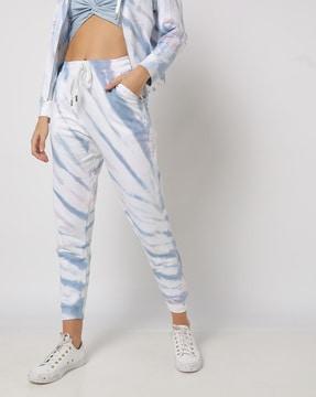 tie & dye joggers with drawstring waist