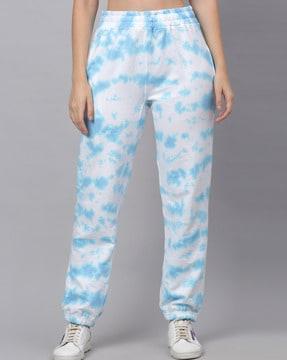tie & dye joggers with elasticated waist