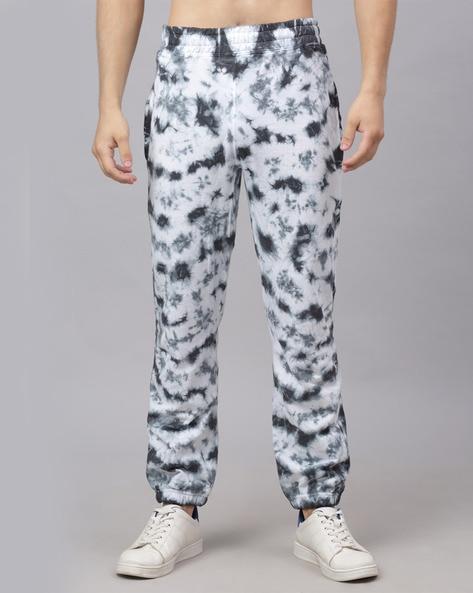 tie & dye joggers with elasticated waistband