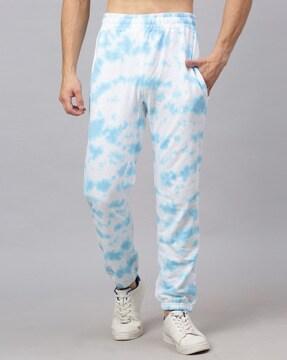 tie & dye joggers with elasticated waistband