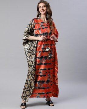 tie & dye kaftan kurta