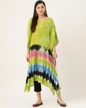 tie & dye kaftan kurta