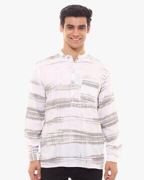 tie & dye kurta with patch pocket