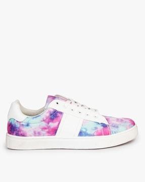 tie & dye lace-up casual shoes