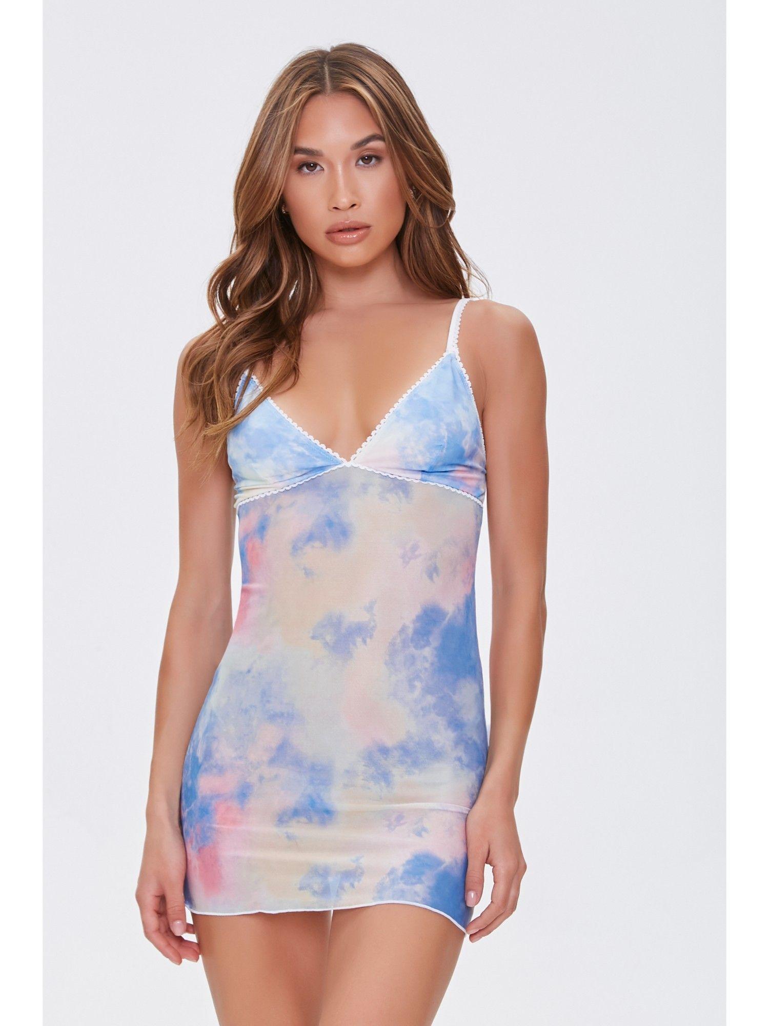 tie & dye multi colour dress