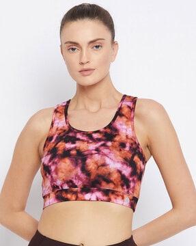 tie & dye non-wired sports bra