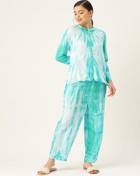 tie & dye pants suit set