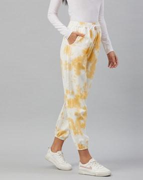 tie & dye print ankle length pants