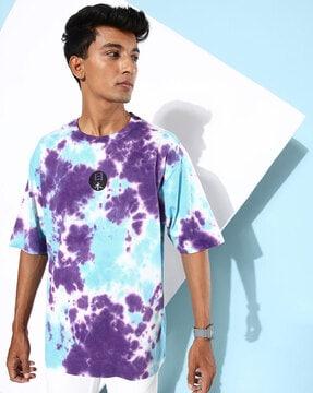 tie & dye print crew-neck t-shirt