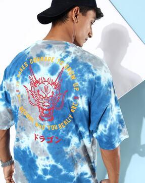 tie & dye print crew-neck t-shirt