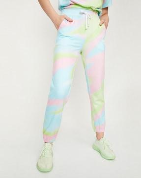 tie & dye print joggers