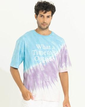 tie & dye print oversized fit t-shirt