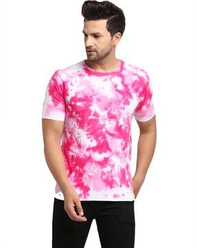 tie & dye print regular fit t-shirt