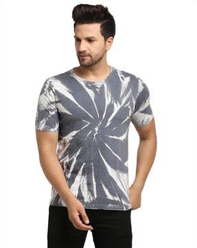 tie & dye print regular fit t-shirt