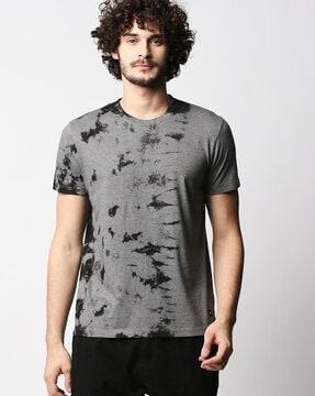 tie & dye print regular fit t-shirt