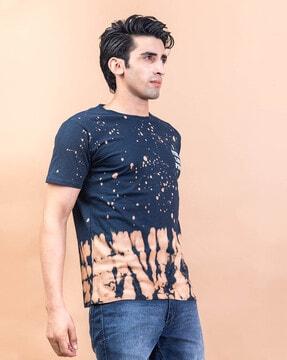 tie & dye print regular fit t-shirt