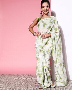 tie & dye print saree