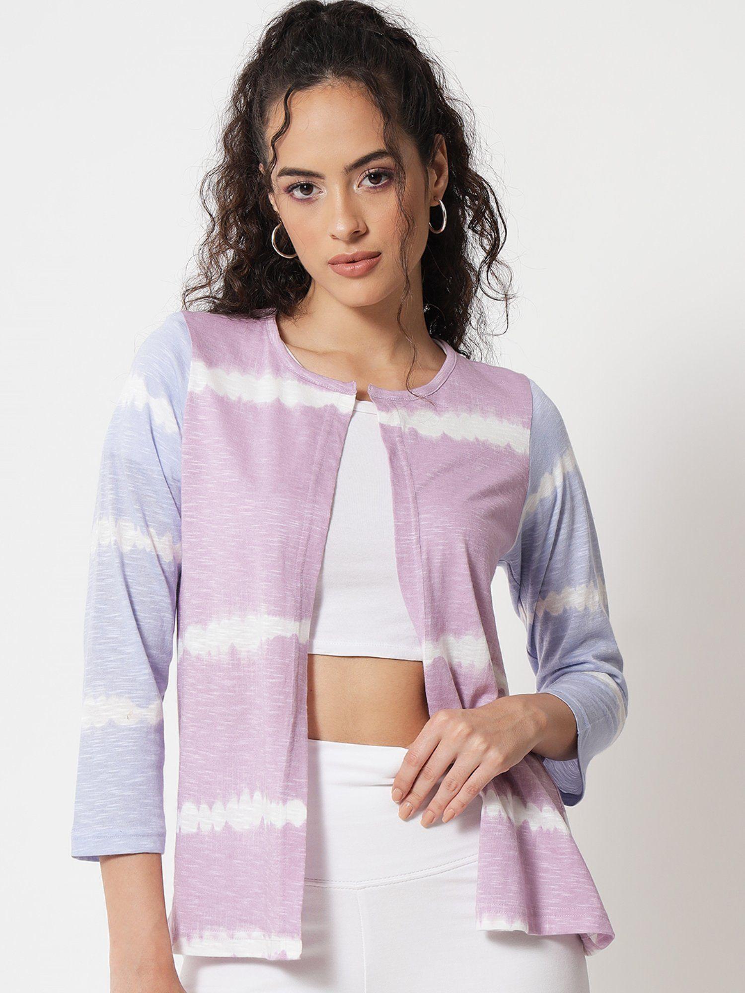 tie & dye print shrug