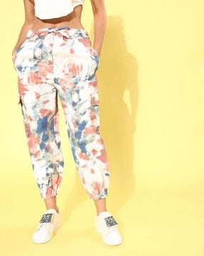 tie & dye relaxed fit cargo joggers