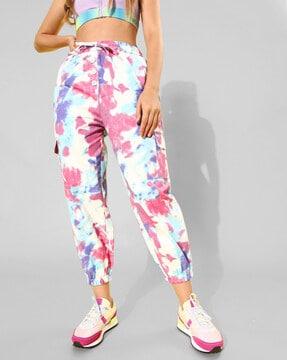 tie & dye relaxed fit trousers