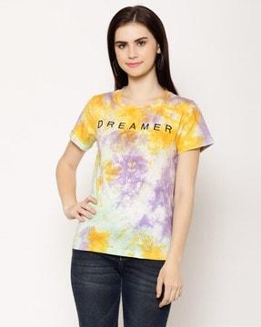 tie & dye round neck t-shirt