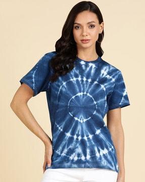 tie & dye round-neck top