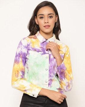 tie & dye short jacket