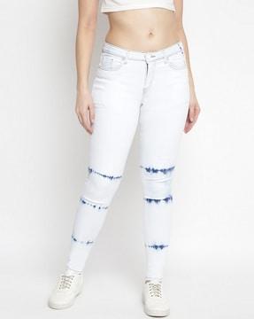 tie & dye skinny fit jeans