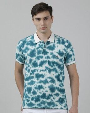 tie & dye slim fit polo t-shirt