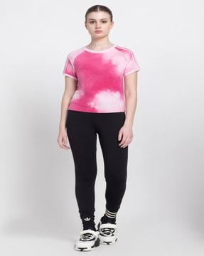 tie & dye slim fit round-neck t-shirt