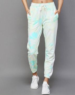 tie & dye straight joggers with insert pockets