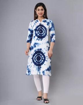 tie & dye straight kurta