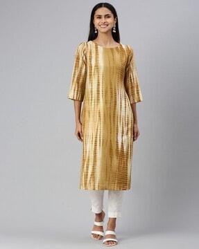 tie & dye straight kurta