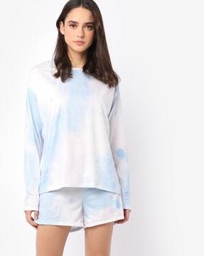 tie & dye t-shirt with shorts