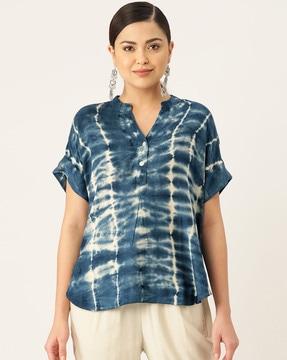 tie & dye top with extended sleeves