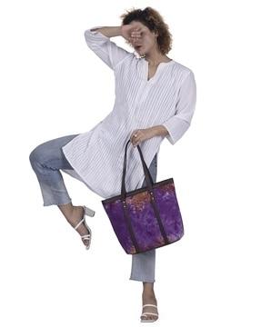 tie & dye tote bag with dual strap