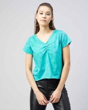 tie & dye v-neck t-shirt