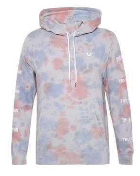 tie & dyed logo hooded sweatshirt