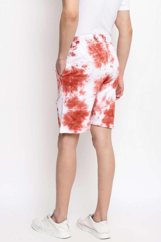 tie _ dye cotton button mens shorts