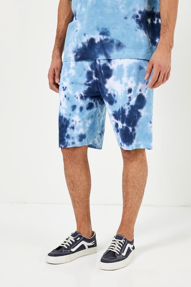 tie _ dye cotton slim fit mens shorts