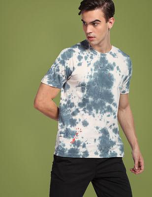 tie dye graphic cotton t-shirt