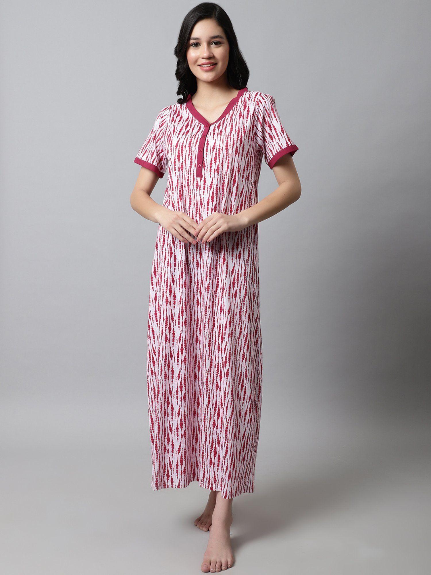 tie dye printed maxi nightdress